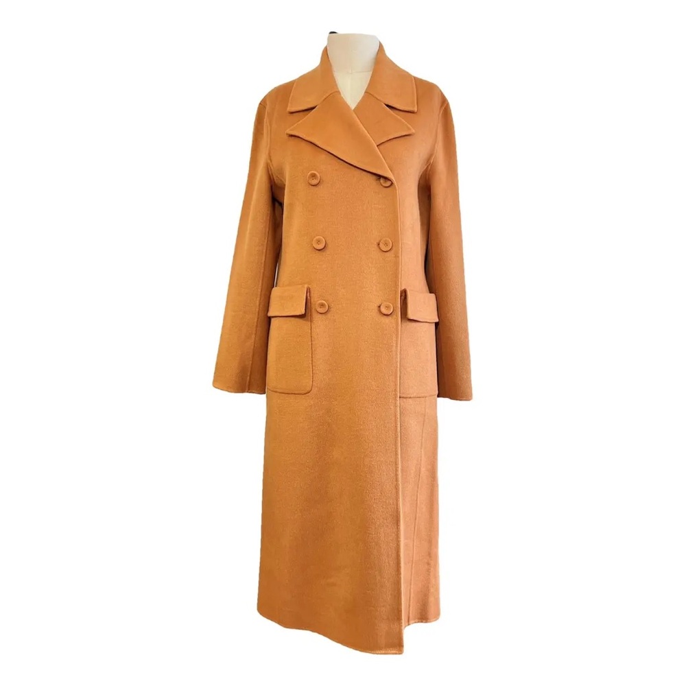 Paul & Joe Paris Cashmere Wool Tan Double-Breasted Camel Coat